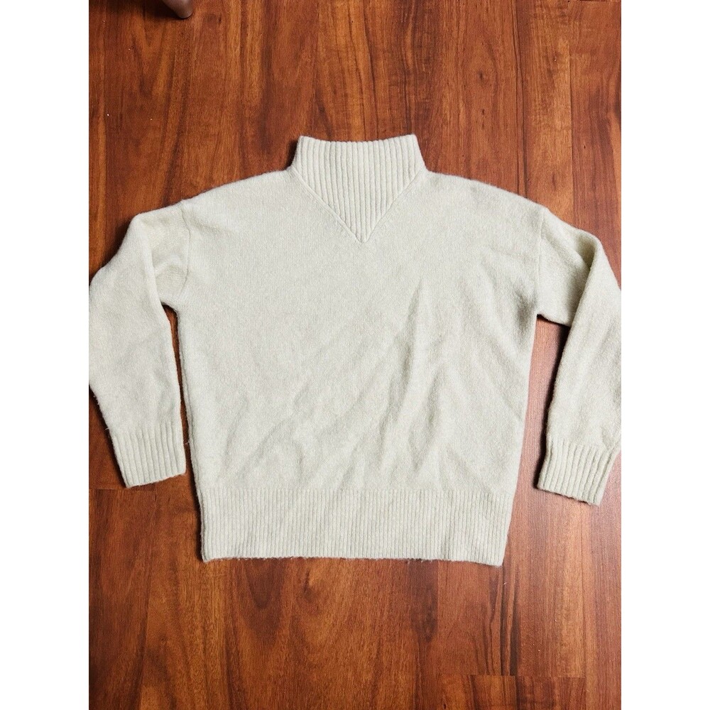 Madewell Women's Dillon Mockneck Pullover Sweater Sz XXS Cream - Picture 2 of 7